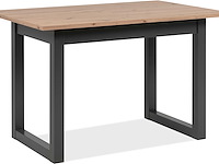 Verlengbare eettafel damon 120/160x90 - eik/antraciet - afbeelding 5 van  7