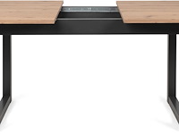 Verlengbare eettafel damon 160/200x90 - artisan eik/antraciet - afbeelding 6 van  7
