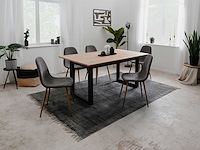 Verlengbare eettafel damon 160/200x90 - artisan eik/antraciet - afbeelding 1 van  7