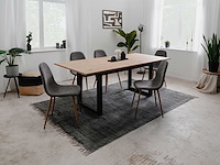 Verlengbare eettafel damon 160/200x90 - artisan eik/antraciet - afbeelding 2 van  7