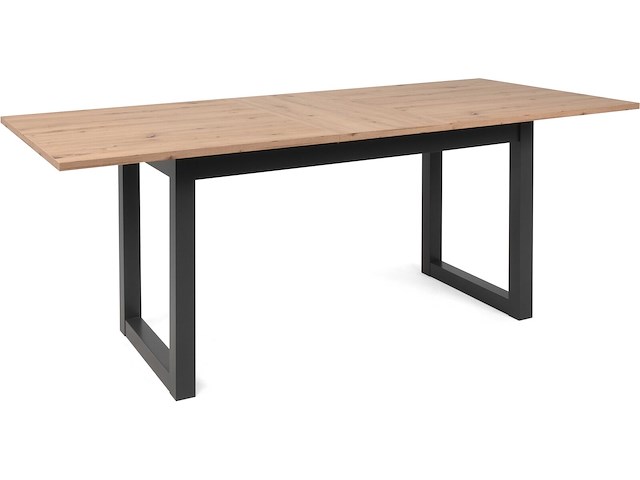 Verlengbare eettafel damon 160/200x90 - artisan eik/antraciet - afbeelding 4 van  7