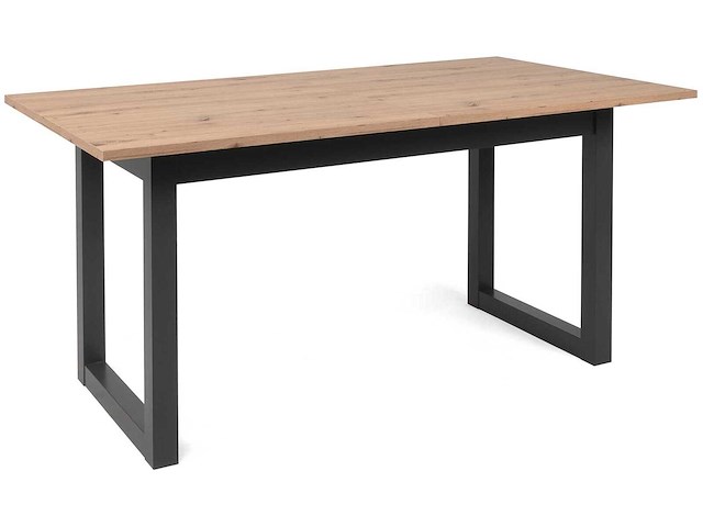 Verlengbare eettafel damon 160/200x90 - eik/antraciet - afbeelding 1 van  8