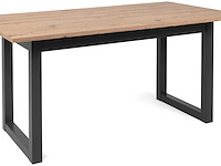 Verlengbare eettafel damon 160/200x90 - eik/antraciet - afbeelding 1 van  8