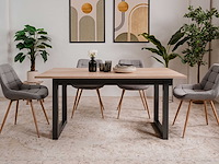 Verlengbare eettafel damon 160/200x90 - eik/antraciet - afbeelding 6 van  8