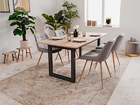 Verlengbare eettafel damon 160/200x90 - eik/antraciet - afbeelding 8 van  8