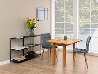 Verlengbare eettafel kayleigh - massief eikenhout - afbeelding 2 van  7