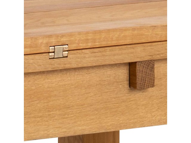 Verlengbare eettafel kayleigh - massief eikenhout - afbeelding 4 van  7
