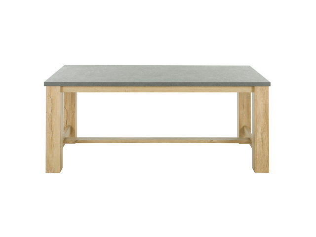 Verlengbare eettafel louane 192x97cm, excl verlengstuk - eik/beton - afbeelding 2 van  3