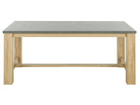 Verlengbare eettafel louane 192x97cm, excl verlengstuk - eik/beton - afbeelding 2 van  3