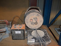 Verlengkabel op haspel , led werflamp lumx p80 , elektrische verwarming reheat (5,7,9)