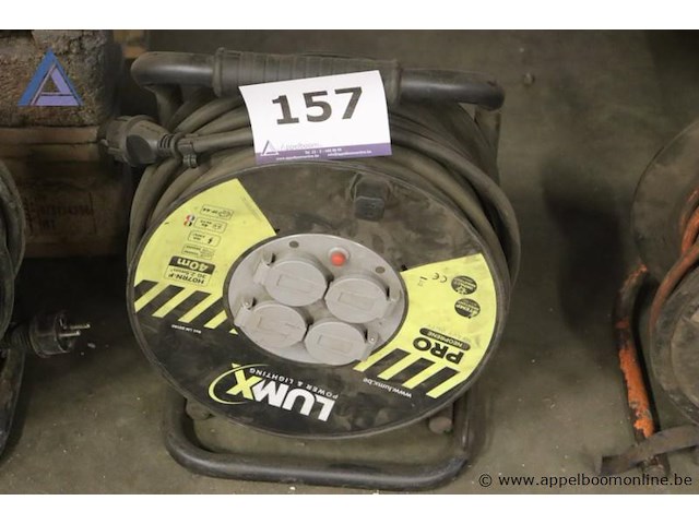 Verlengsnoer op haspel - lumx - pro neoprene, 40m, 2.5mm² - afbeelding 1 van  1