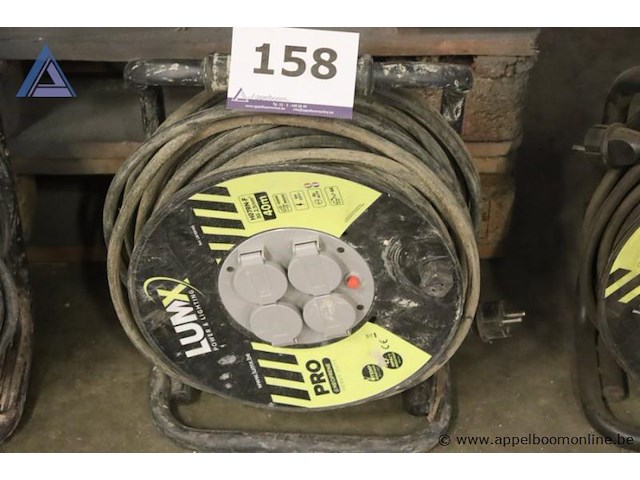 Verlengsnoer op haspel - lumx - pro neoprene, 40m, 2.5mm² - afbeelding 1 van  1