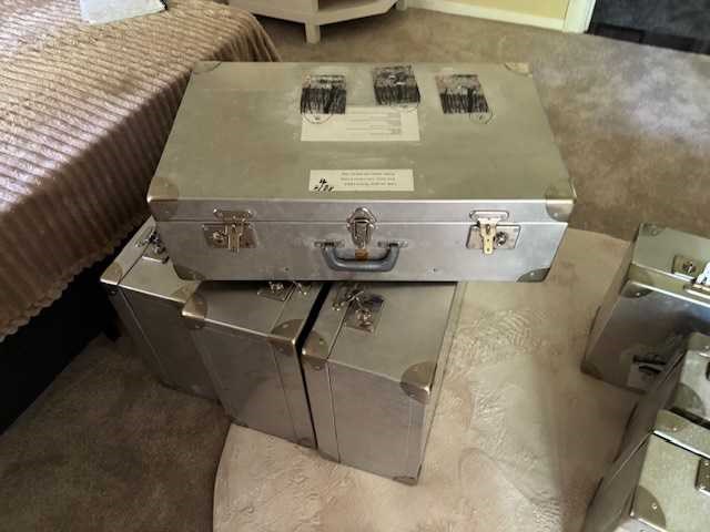 Verlin - 6 x verlin koffers vintage 1960 gebrukt (6x) - afbeelding 3 van  4