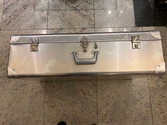 Verlin - verlin vintage aluminium koffers nieuw -1960!! (2x) - afbeelding 1 van  6