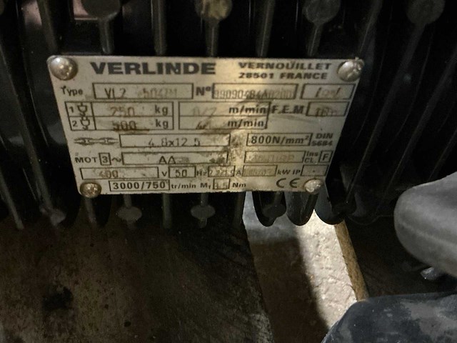 Verlinde eurochain elektrische kettingtakel - afbeelding 5 van  5