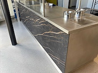 Vermandere - uitgifte meubel met geïntegreerde koeldisplay 4 x gn 1/1 - marmerlook in front - afbeelding 1 van  10