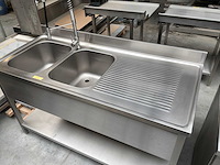 Vermandere - voorbereidingstafel met dubbele spoelbak met kraan - afbeelding 2 van  4