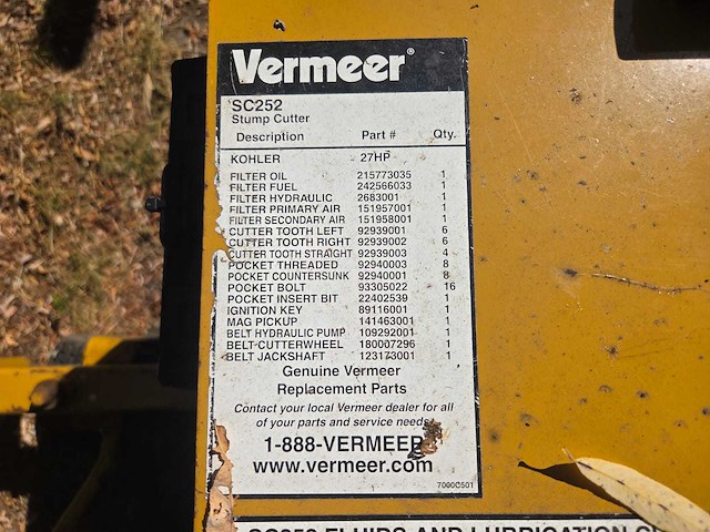 Vermeer - sc252 - stronkenfrees vermeer sc252 - afbeelding 5 van  9