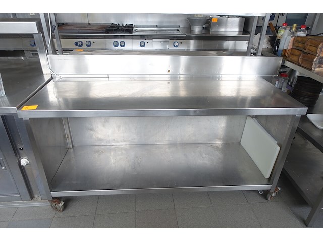 Verrijbare rvs werktafel - afbeelding 1 van  2
