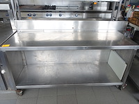 Verrijbare rvs werktafel