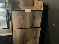 Verrijdbaar formica vuilnismeubel