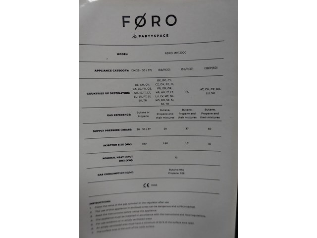 Verrijdbaar gasvuur foro - afbeelding 7 van  7