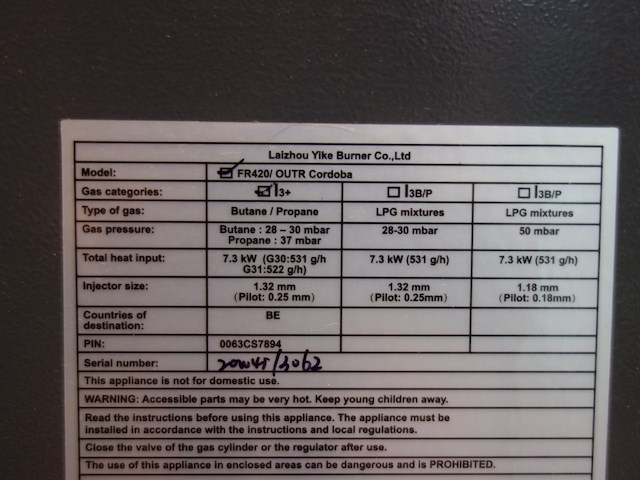 Verrijdbaar gasvuur - afbeelding 4 van  4