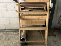 Verrijdbaar houten rek - afbeelding 2 van  3