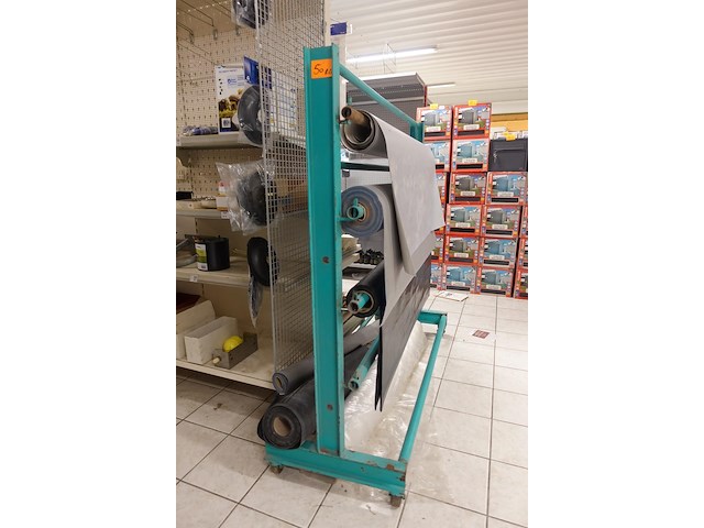 Verrijdbaar metalen afrolrek - afbeelding 2 van  2