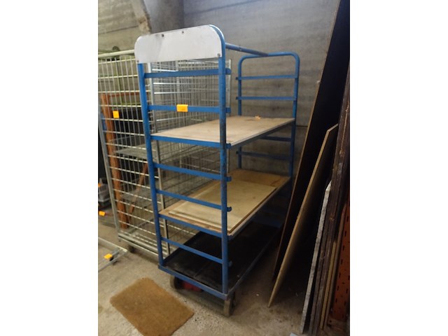 Verrijdbaar metalen rek met 8 niveau's - afbeelding 2 van  4