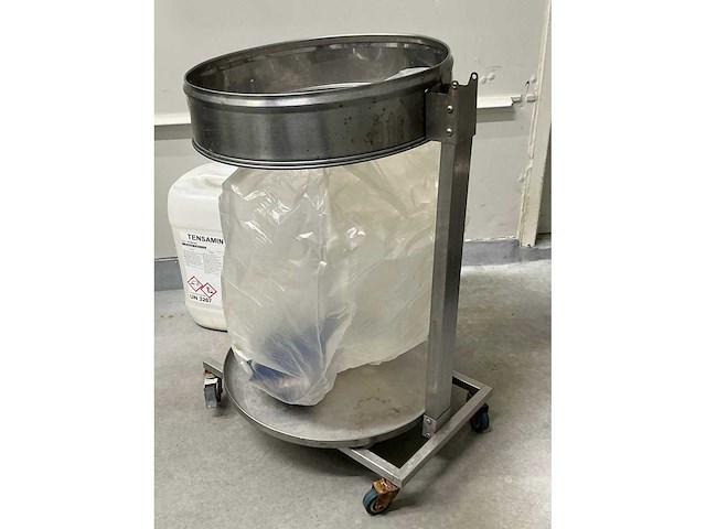 Verrijdbaar rvs afvalzakhouder - afbeelding 2 van  2