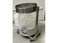 Verrijdbaar rvs afvalzakhouder - afbeelding 2 van  2