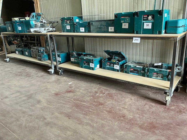 Verrijdbaar werktafel (2x) - afbeelding 1 van  3