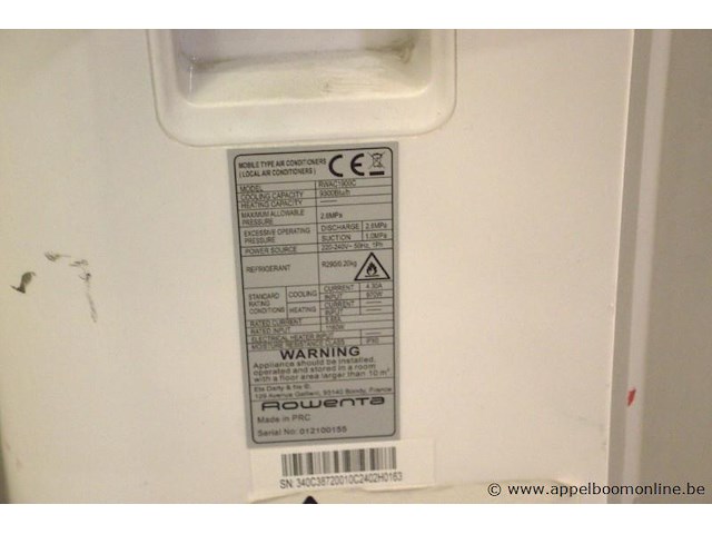 Verrijdbare airco-unit rowenta rwac1900c - afbeelding 3 van  3