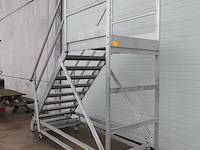 Verrijdbare alu magazijn ladder - afbeelding 4 van  5