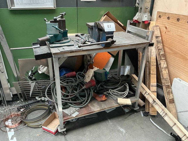 Verrijdbare alu werktafel en werkkast - afbeelding 2 van  9