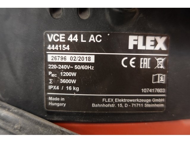 Verrijdbare bouwstofzuiger flex - afbeelding 5 van  7