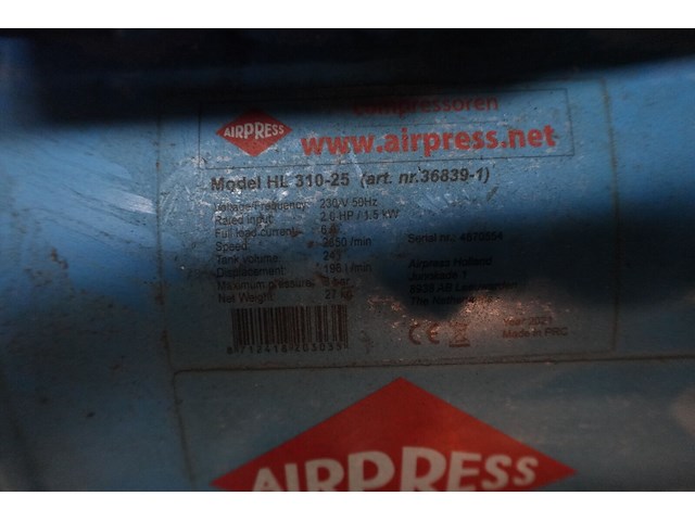 Verrijdbare compressor airpress - afbeelding 3 van  4
