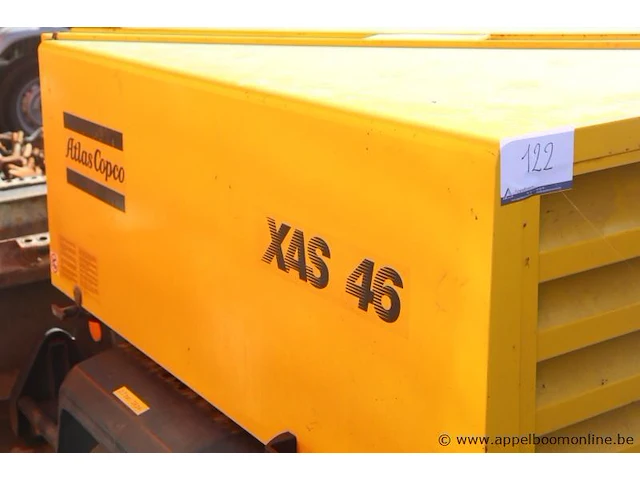 Verrijdbare compressor atlas copco xas 46, bj 1999, cap 20,4kw, compleet met toebehoren - afbeelding 3 van  8