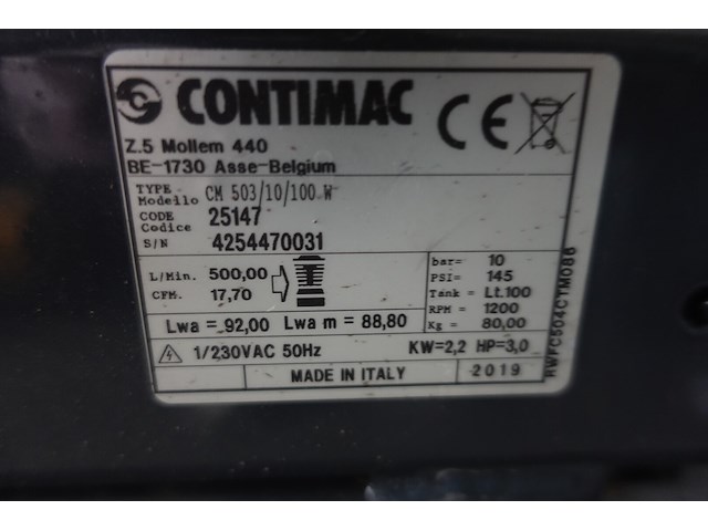 Verrijdbare compressor contimac - afbeelding 7 van  7