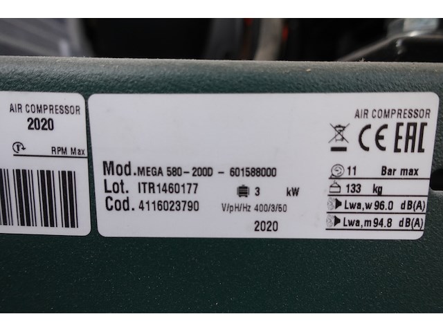 Verrijdbare compressor metabo - afbeelding 9 van  10