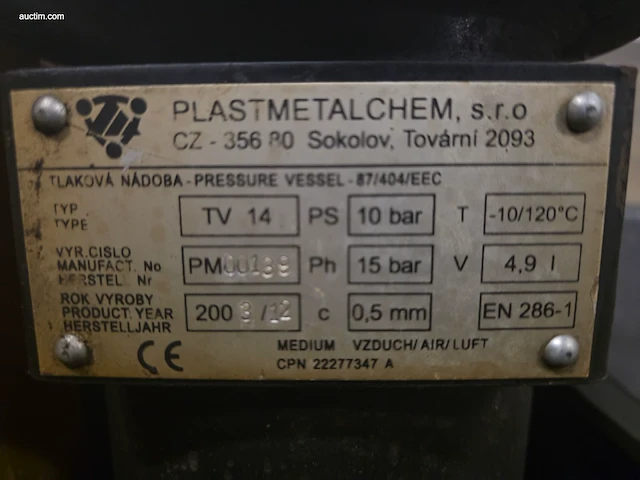 Verrijdbare compressor plastmetalchem tv14 - afbeelding 8 van  10