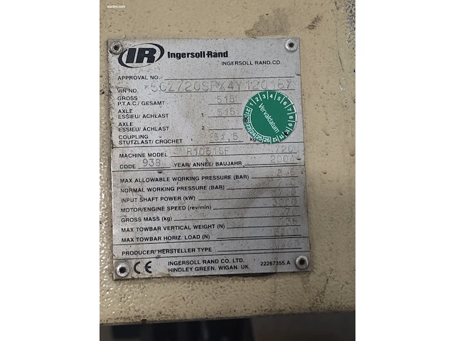 Verrijdbare compressor plastmetalchem tv14 - afbeelding 9 van  10