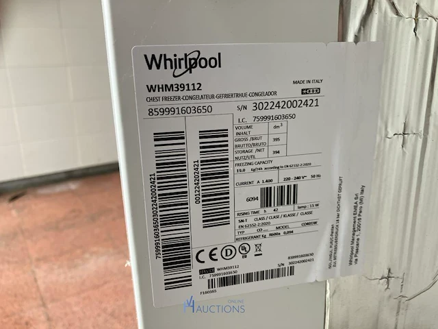 Verrijdbare diepvrieskast whirlpool - afbeelding 5 van  6