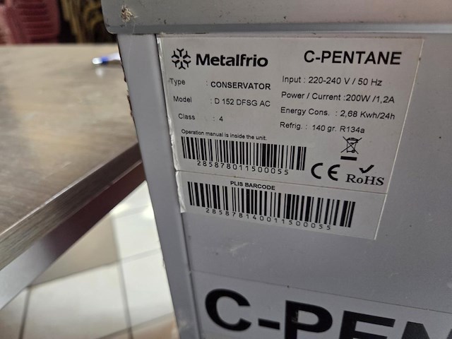 Verrijdbare diepvrieskoffer voor ijsjes metalfrio - afbeelding 4 van  5