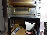 Verrijdbare dubbele inox pizza oven franco horeca