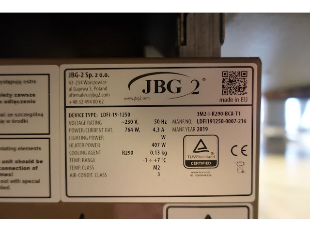 Verrijdbare elektrische koeltoonbank jbg - afbeelding 7 van  7
