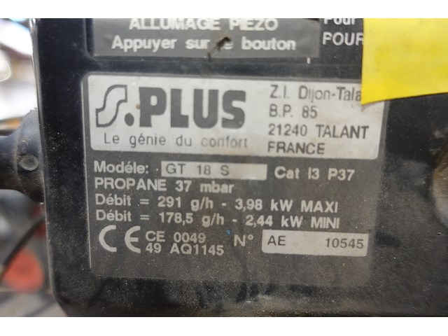 Verrijdbare gasverwarming s.plus - afbeelding 4 van  4