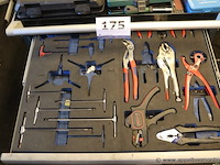 Verrijdbare gereedschapswagen met inhoud en gereedschappen - afbeelding 3 van  6