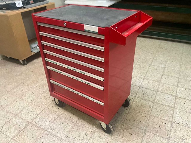 Verrijdbare gereedschapswagen met inhoud - afbeelding 2 van  7